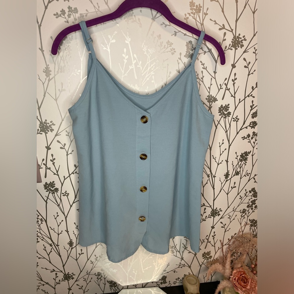 Amazon light blue tank top size S